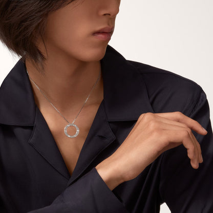 [CharmAmor]LOVE NECKLACE 16MM 3 DIAMONDS