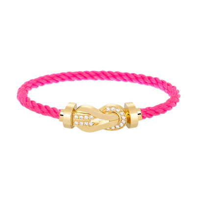 [CharmAmor]CHANCE LARGE 8 FIGURE BUCKLE HALF DIAMOND BRACELET GOLD
