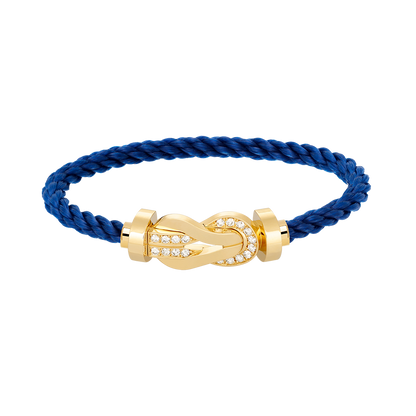 [CharmAmor]CHANCE LARGE 8 FIGURE BUCKLE HALF DIAMOND BRACELET GOLD