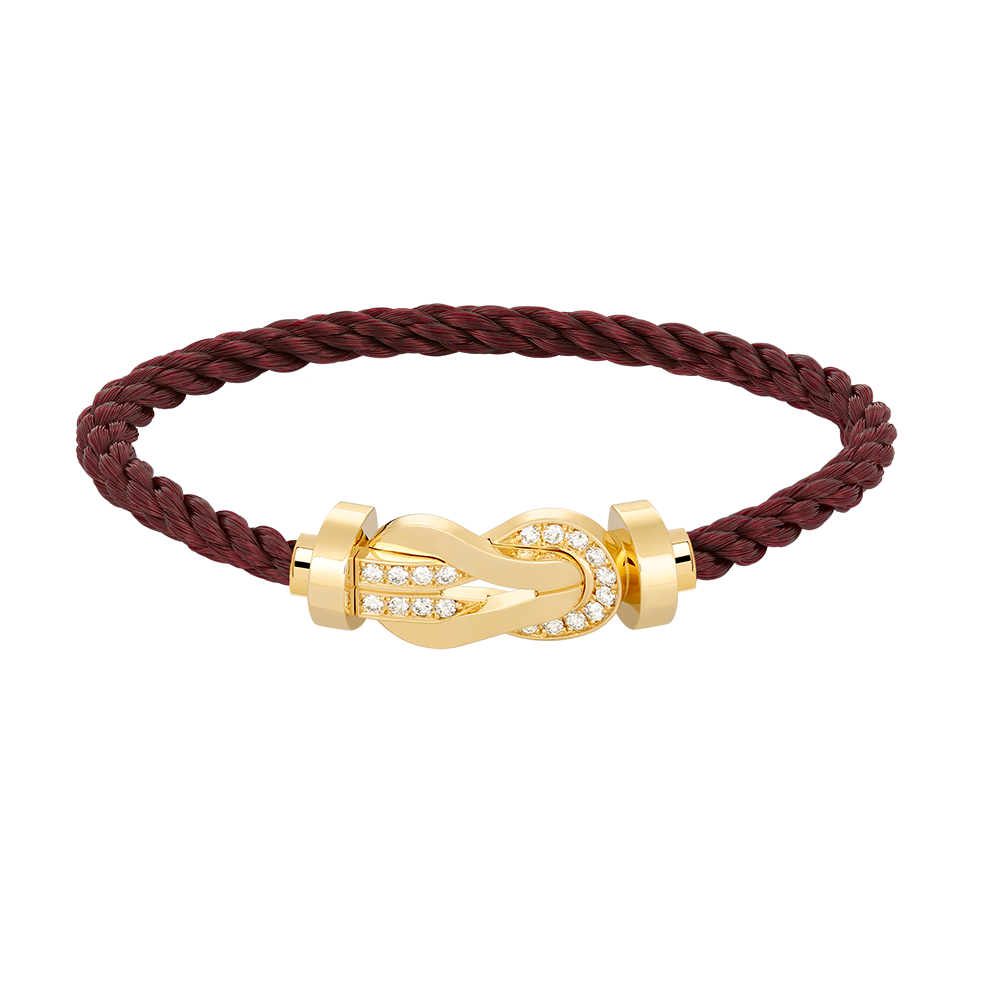 [CharmAmor]CHANCE LARGE 8 FIGURE BUCKLE HALF DIAMOND BRACELET GOLD