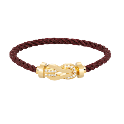 [CharmAmor]CHANCE LARGE 8 FIGURE BUCKLE HALF DIAMOND BRACELET GOLD