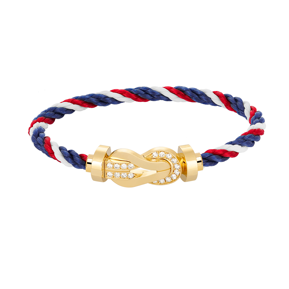 [CharmAmor]CHANCE LARGE 8 FIGURE BUCKLE HALF DIAMOND BRACELET GOLD