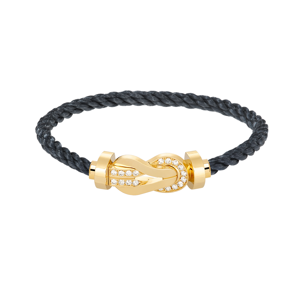 [CharmAmor]CHANCE LARGE 8 FIGURE BUCKLE HALF DIAMOND BRACELET GOLD