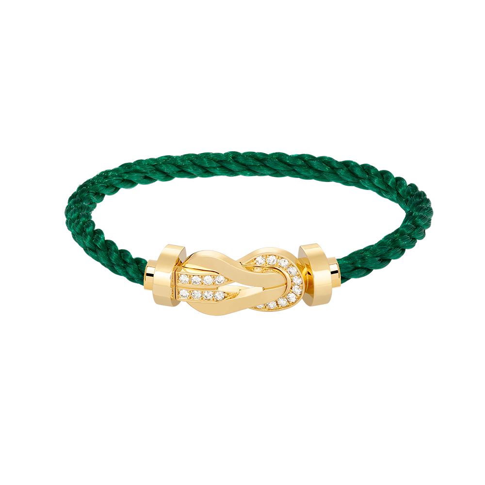 [CharmAmor]CHANCE LARGE 8 FIGURE BUCKLE HALF DIAMOND BRACELET GOLD