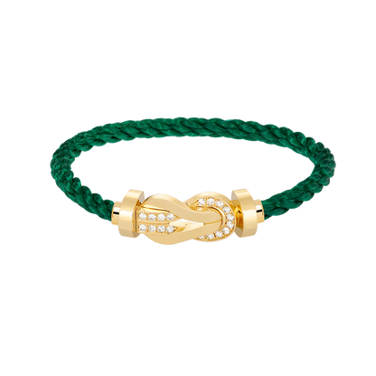 [CharmAmor]CHANCE LARGE 8 FIGURE BUCKLE HALF DIAMOND BRACELET GOLD