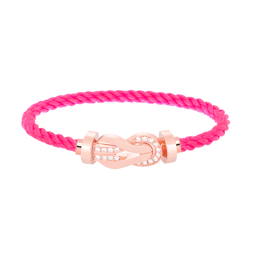 [CharmAmor]CHANCE LARGE 8 FIGURE BUCKLE HALF DIAMOND BRACELET ROSE GOLD