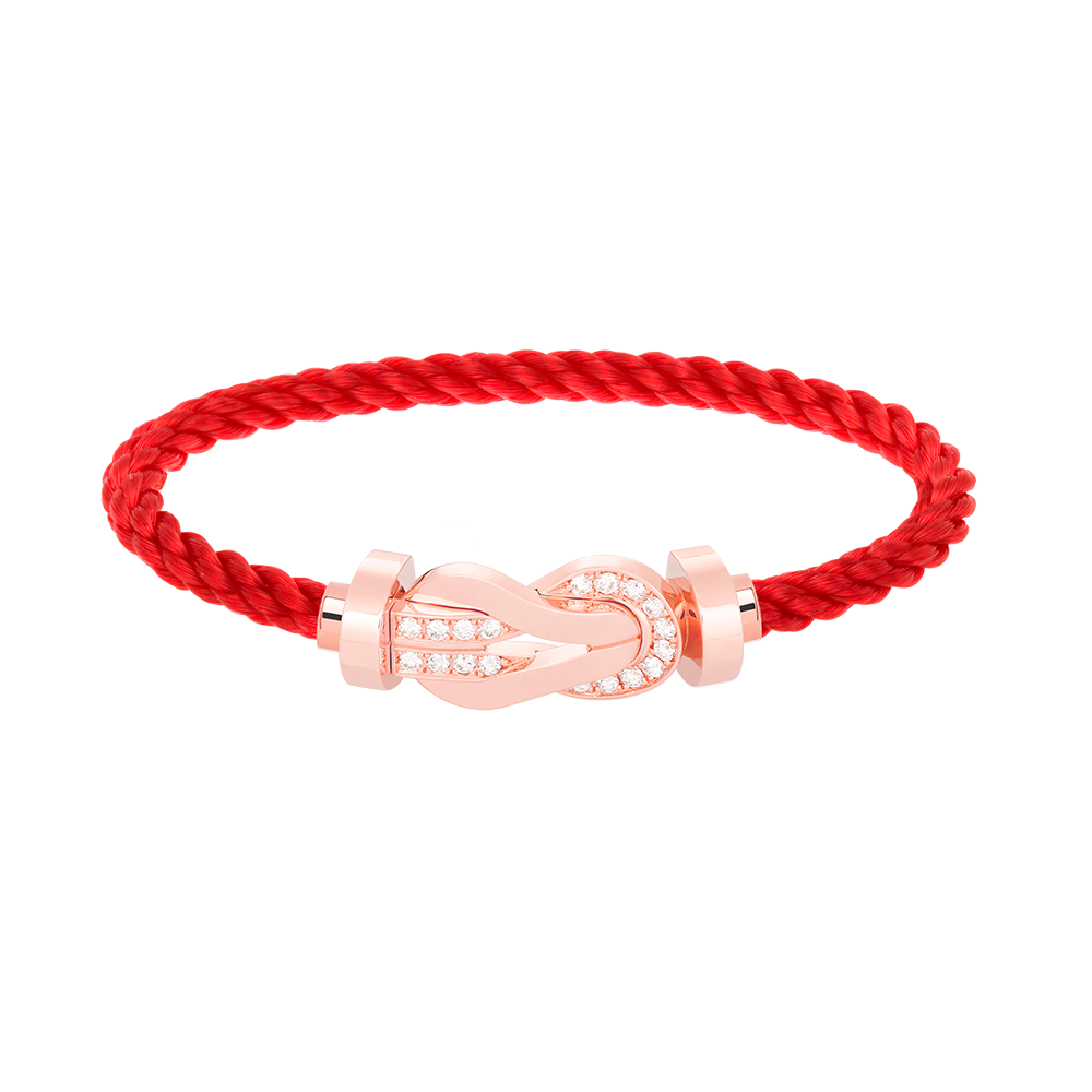 [CharmAmor]CHANCE LARGE 8 FIGURE BUCKLE HALF DIAMOND BRACELET ROSE GOLD
