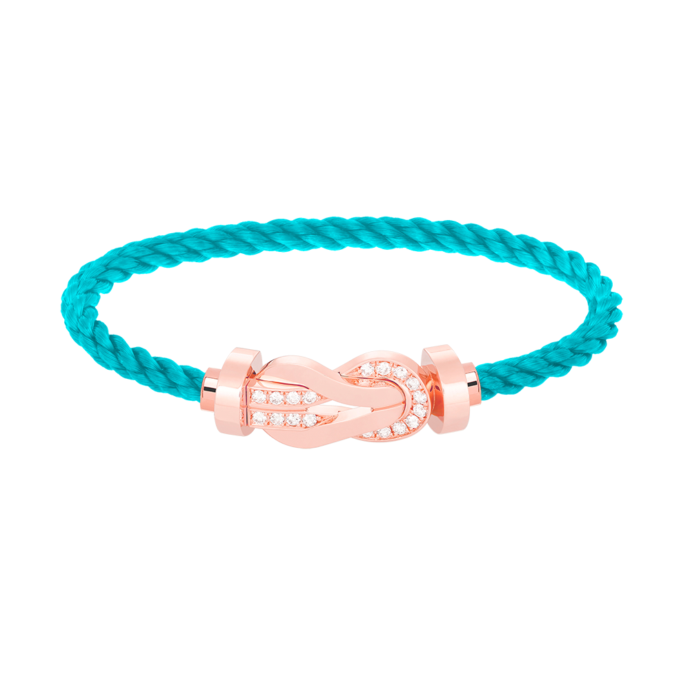 [CharmAmor]CHANCE LARGE 8 FIGURE BUCKLE HALF DIAMOND BRACELET ROSE GOLD