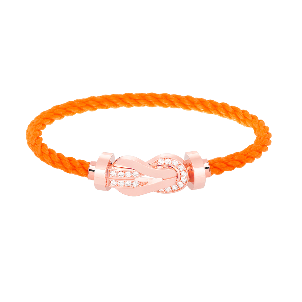 [CharmAmor]CHANCE LARGE 8 FIGURE BUCKLE HALF DIAMOND BRACELET ROSE GOLD