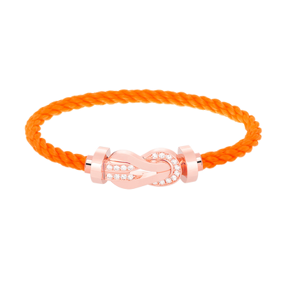 [CharmAmor]CHANCE LARGE 8 FIGURE BUCKLE HALF DIAMOND BRACELET ROSE GOLD