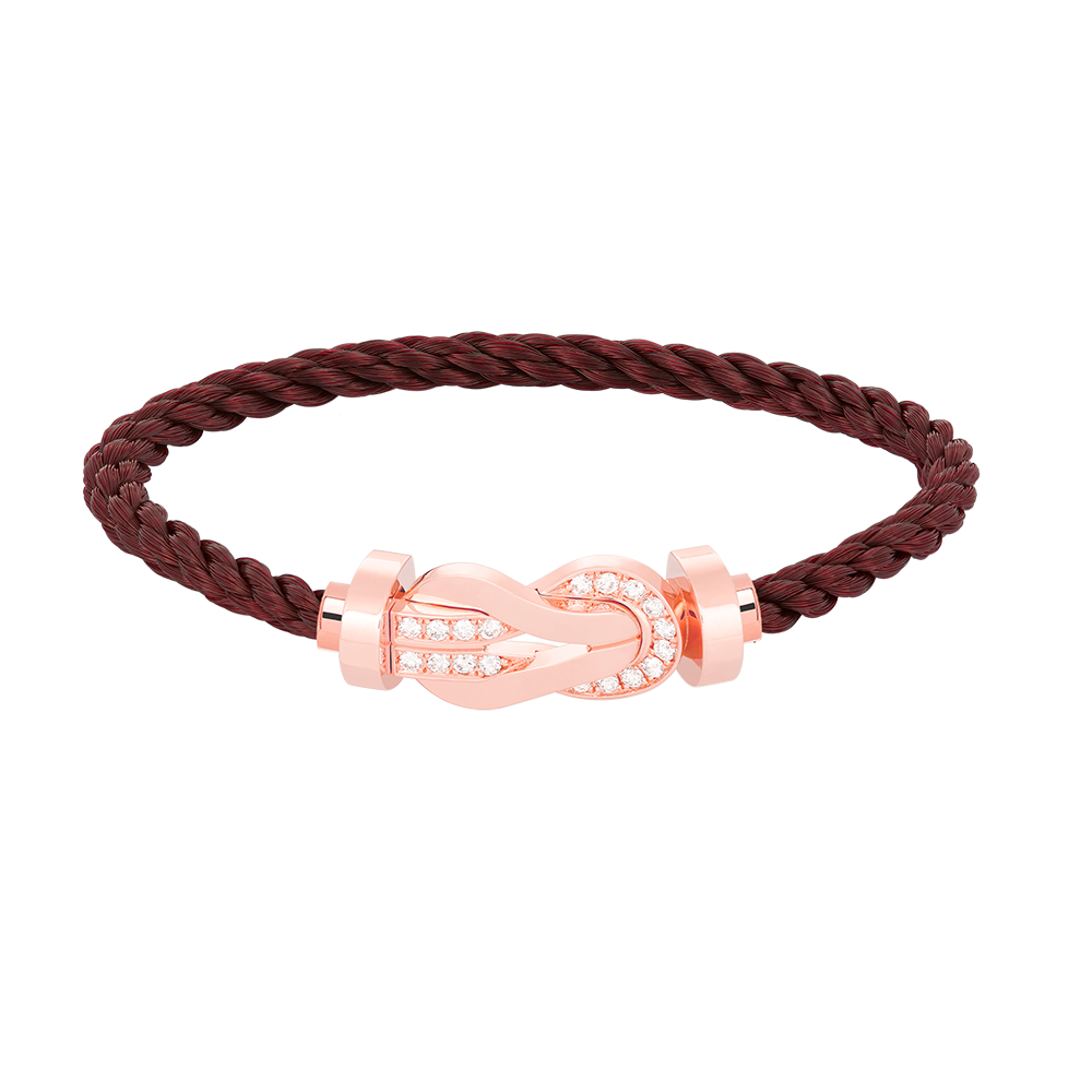 [CharmAmor]CHANCE LARGE 8 FIGURE BUCKLE HALF DIAMOND BRACELET ROSE GOLD