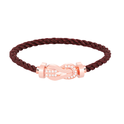 [CharmAmor]CHANCE LARGE 8 FIGURE BUCKLE HALF DIAMOND BRACELET ROSE GOLD