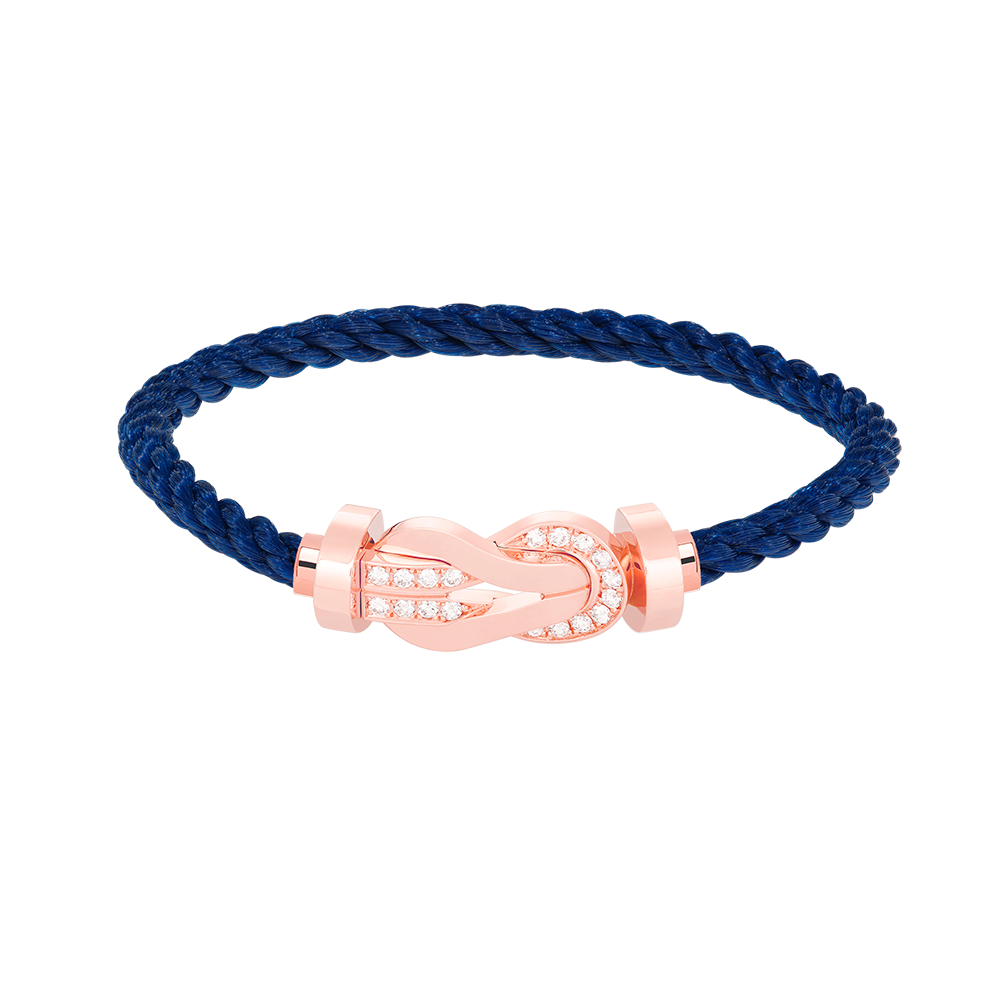 [CharmAmor]CHANCE LARGE 8 FIGURE BUCKLE HALF DIAMOND BRACELET ROSE GOLD