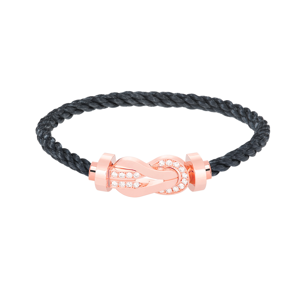 [CharmAmor]CHANCE LARGE 8 FIGURE BUCKLE HALF DIAMOND BRACELET ROSE GOLD