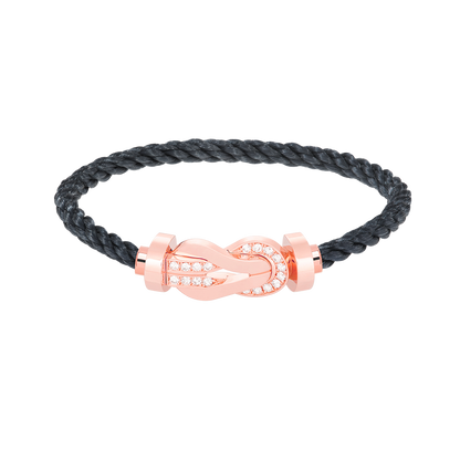 [CharmAmor]CHANCE LARGE 8 FIGURE BUCKLE HALF DIAMOND BRACELET ROSE GOLD