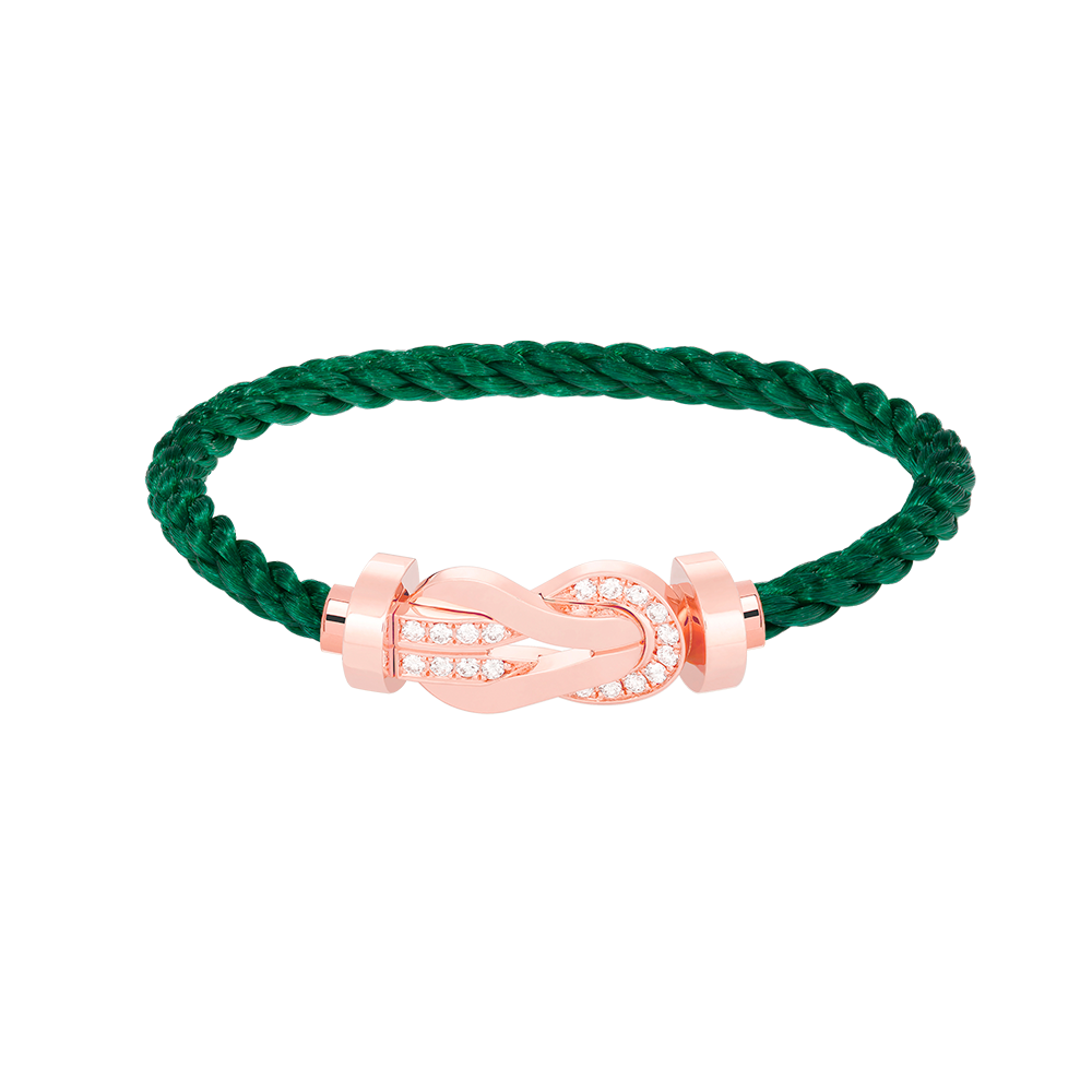 [CharmAmor]CHANCE LARGE 8 FIGURE BUCKLE HALF DIAMOND BRACELET ROSE GOLD