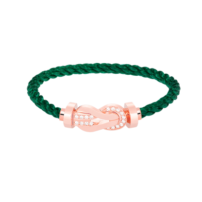 [CharmAmor]CHANCE LARGE 8 FIGURE BUCKLE HALF DIAMOND BRACELET ROSE GOLD