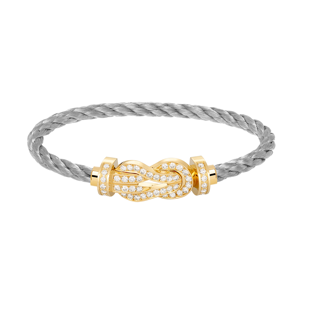 [CharmAmor]CHANCE LARGE 8 FIGURE BUCKLE FULLDIAMOND BRACELET GOLD