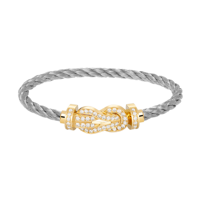 [CharmAmor]CHANCE LARGE 8 FIGURE BUCKLE FULLDIAMOND BRACELET GOLD