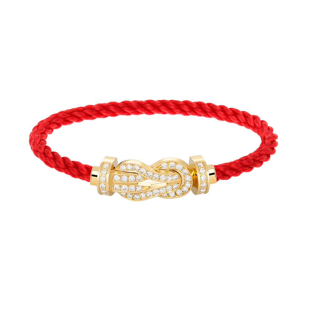 [CharmAmor]CHANCE LARGE 8 FIGURE BUCKLE FULLDIAMOND BRACELET GOLD
