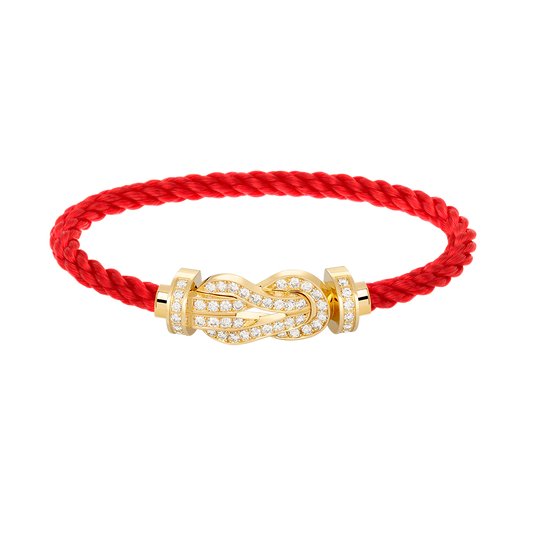 [CharmAmor]CHANCE LARGE 8 FIGURE BUCKLE FULLDIAMOND BRACELET GOLD