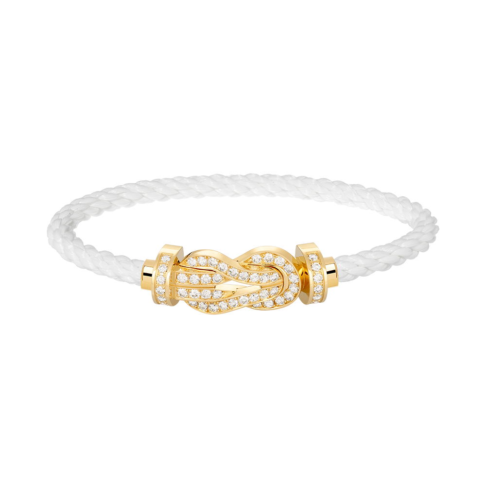 [CharmAmor]CHANCE LARGE 8 FIGURE BUCKLE FULLDIAMOND BRACELET GOLD