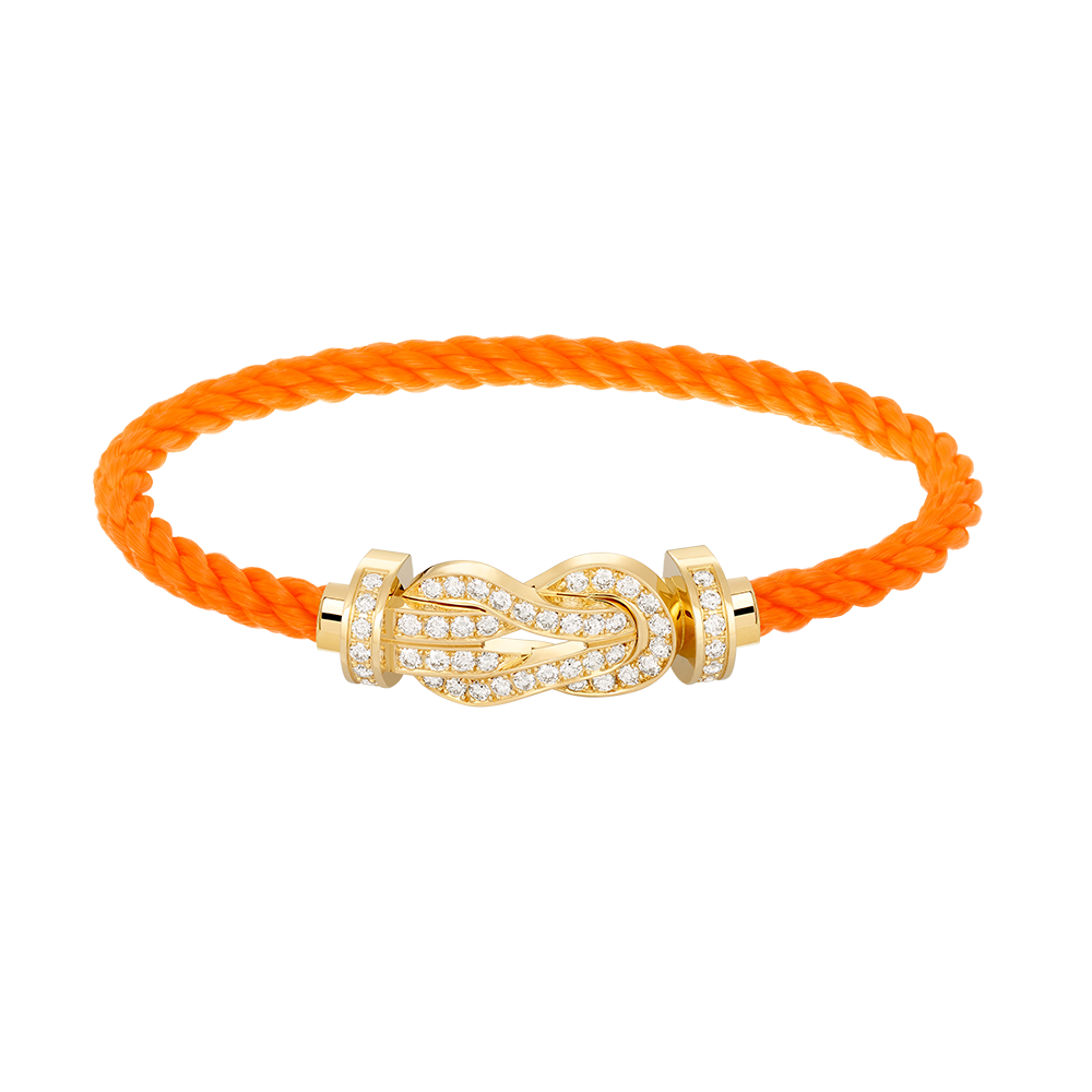 [CharmAmor]CHANCE LARGE 8 FIGURE BUCKLE FULLDIAMOND BRACELET GOLD