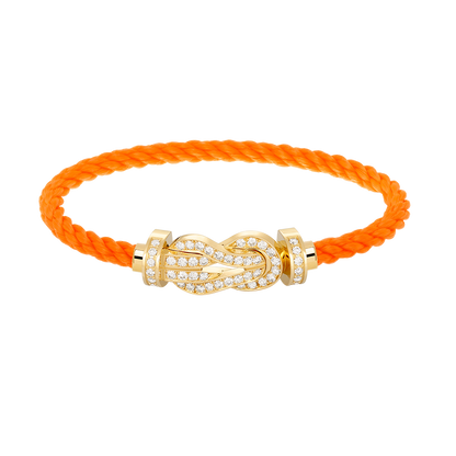 [CharmAmor]CHANCE LARGE 8 FIGURE BUCKLE FULLDIAMOND BRACELET GOLD