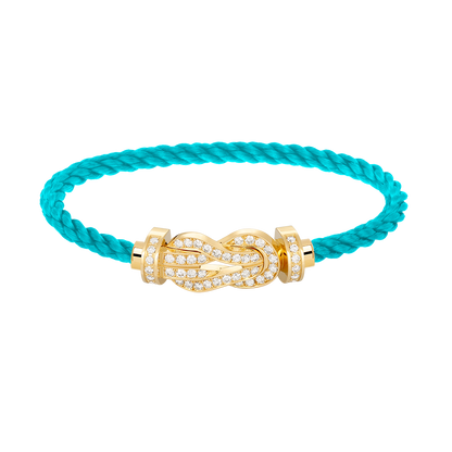 [CharmAmor]CHANCE LARGE 8 FIGURE BUCKLE FULLDIAMOND BRACELET GOLD