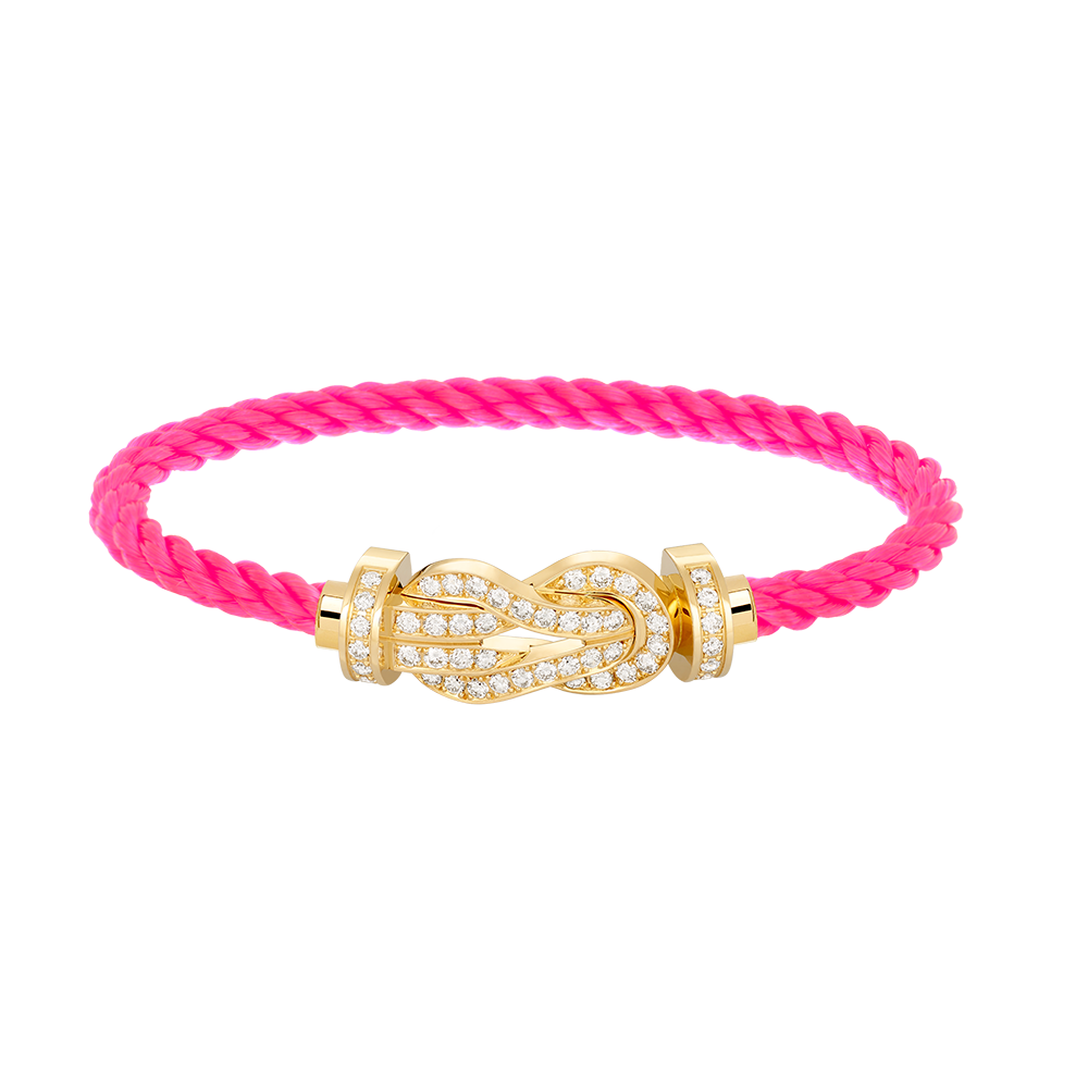 [CharmAmor]CHANCE LARGE 8 FIGURE BUCKLE FULLDIAMOND BRACELET GOLD