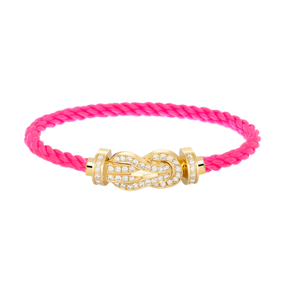 [CharmAmor]CHANCE LARGE 8 FIGURE BUCKLE FULLDIAMOND BRACELET GOLD