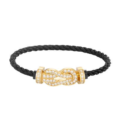 [CharmAmor]CHANCE LARGE 8 FIGURE BUCKLE FULLDIAMOND BRACELET GOLD
