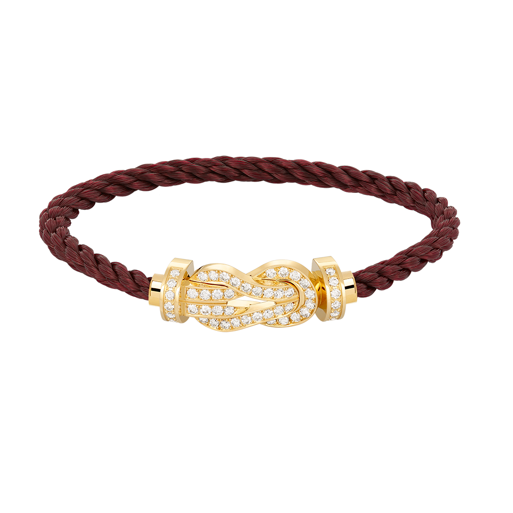 [CharmAmor]CHANCE LARGE 8 FIGURE BUCKLE FULLDIAMOND BRACELET GOLD