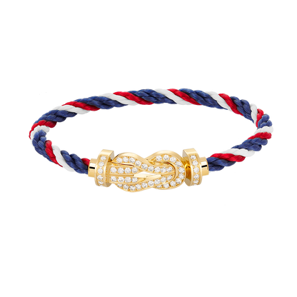 [CharmAmor]CHANCE LARGE 8 FIGURE BUCKLE FULLDIAMOND BRACELET GOLD