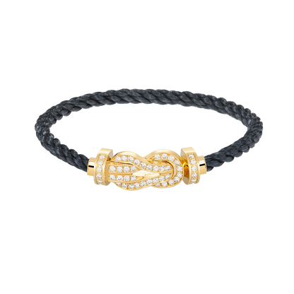 [CharmAmor]CHANCE LARGE 8 FIGURE BUCKLE FULLDIAMOND BRACELET GOLD