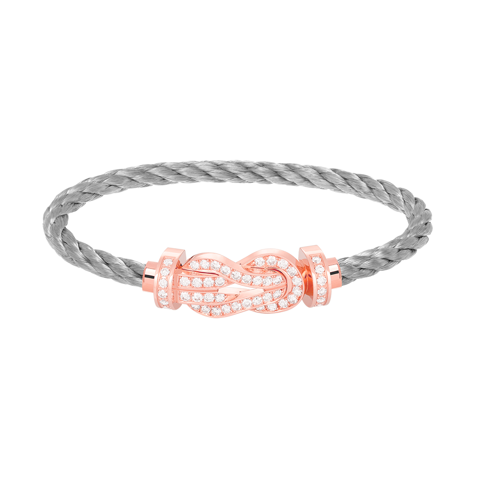 [CharmAmor]CHANCE LARGE 8 FIGURE BUCKLE FULL DIAMOND BRACELET ROSE GOLD