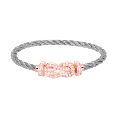 [CharmAmor]CHANCE LARGE 8 FIGURE BUCKLE FULL DIAMOND BRACELET ROSE GOLD
