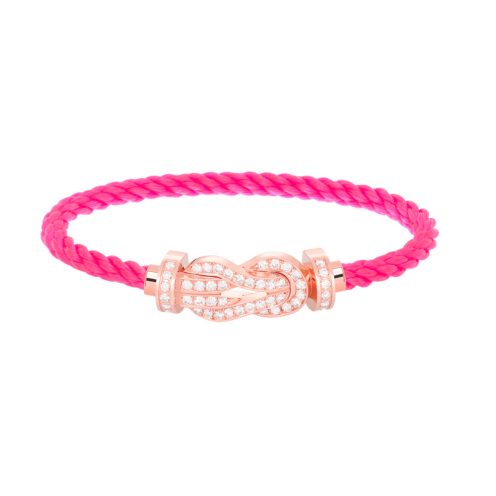 [CharmAmor]CHANCE LARGE 8 FIGURE BUCKLE FULL DIAMOND BRACELET ROSE GOLD