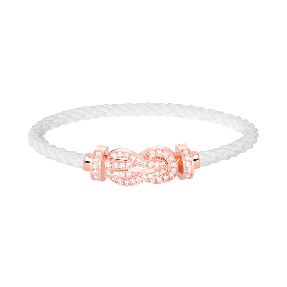 [CharmAmor]CHANCE LARGE 8 FIGURE BUCKLE FULL DIAMOND BRACELET ROSE GOLD