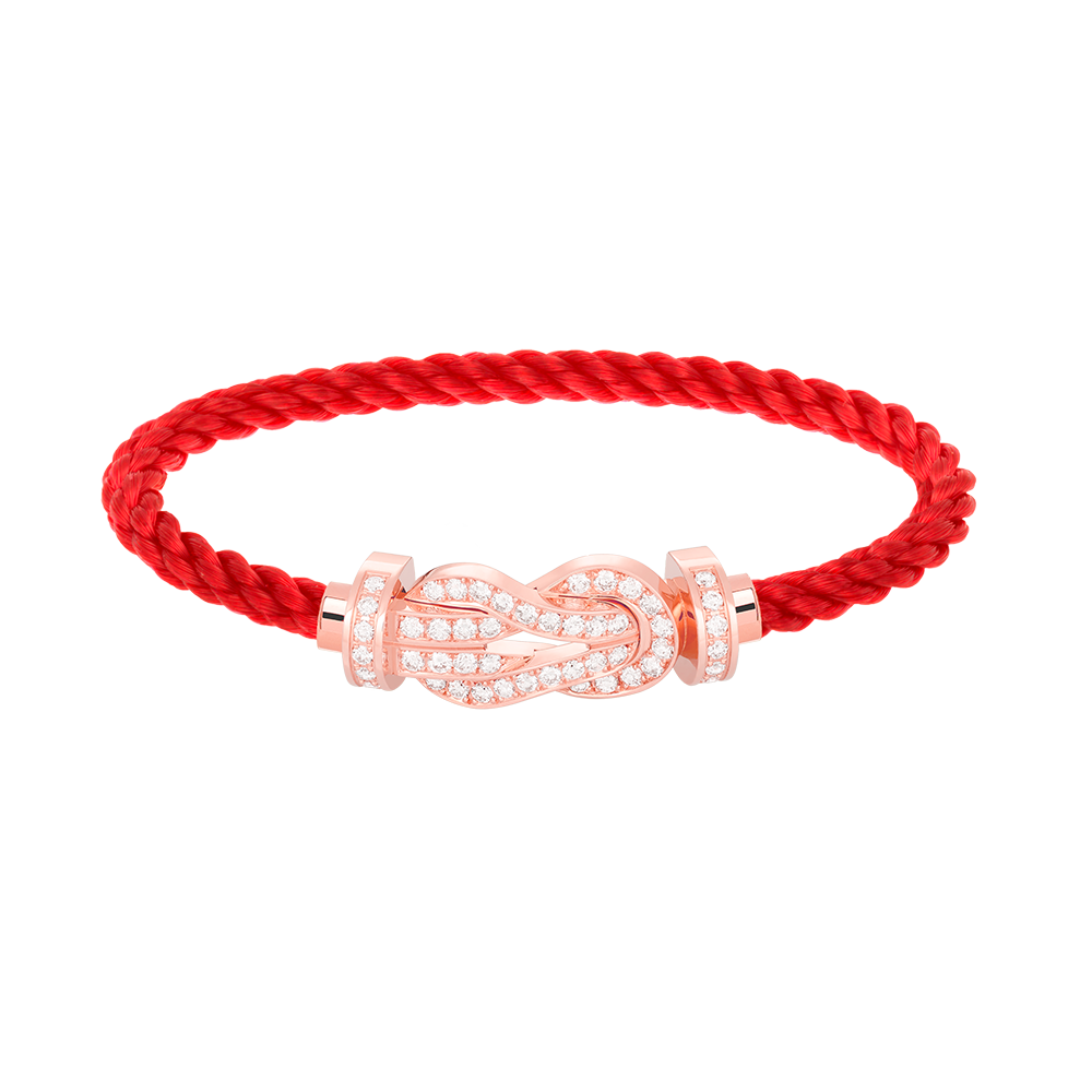 [CharmAmor]CHANCE LARGE 8 FIGURE BUCKLE FULL DIAMOND BRACELET ROSE GOLD