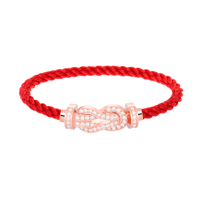 [CharmAmor]CHANCE LARGE 8 FIGURE BUCKLE FULL DIAMOND BRACELET ROSE GOLD