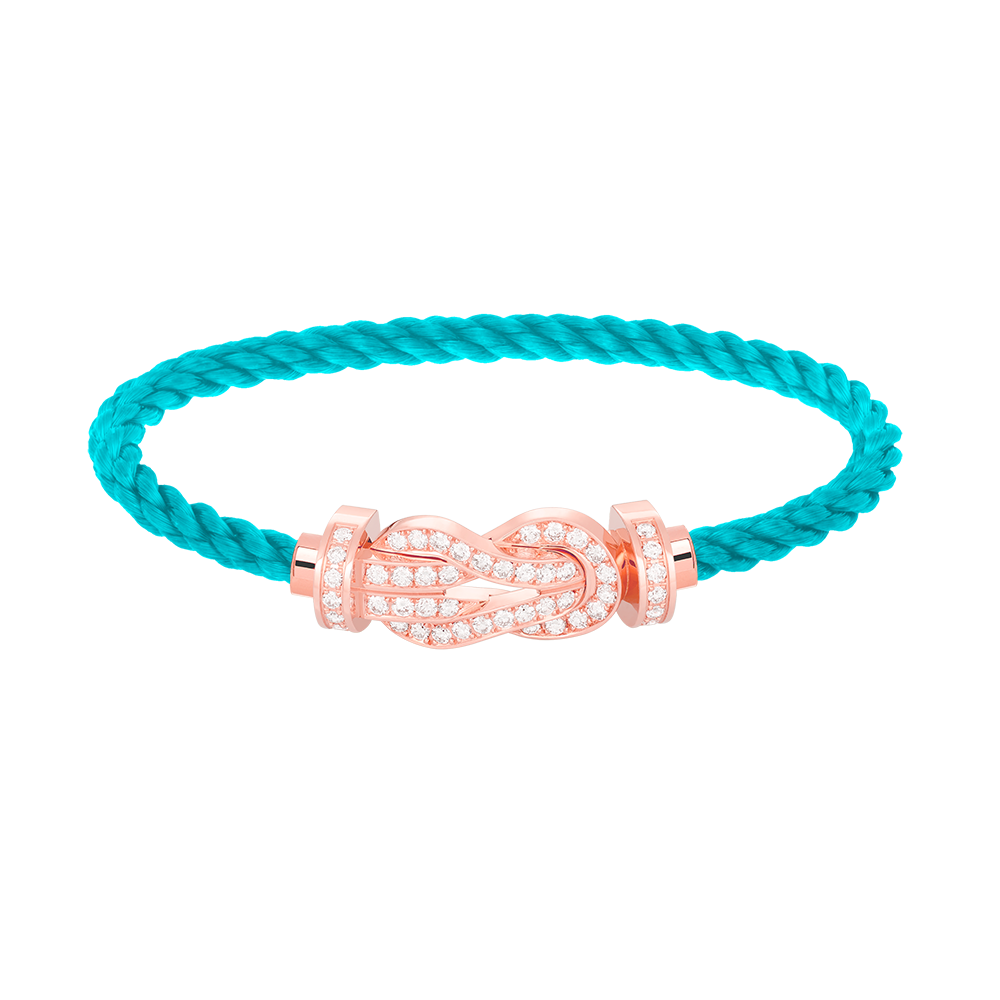 [CharmAmor]CHANCE LARGE 8 FIGURE BUCKLE FULL DIAMOND BRACELET ROSE GOLD