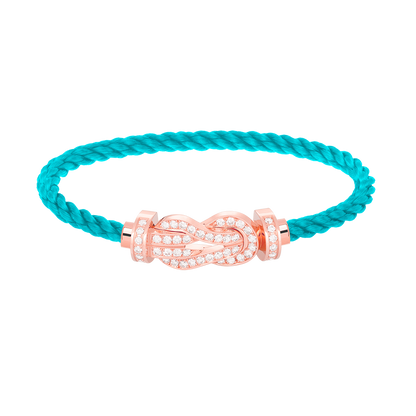 [CharmAmor]CHANCE LARGE 8 FIGURE BUCKLE FULL DIAMOND BRACELET ROSE GOLD
