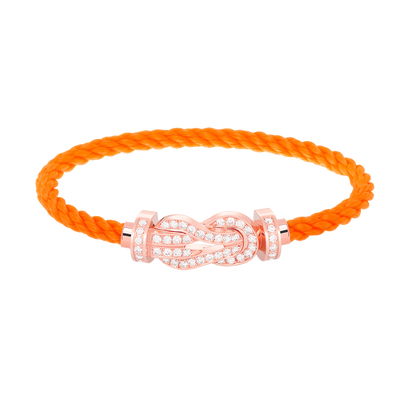 [CharmAmor]CHANCE LARGE 8 FIGURE BUCKLE FULL DIAMOND BRACELET ROSE GOLD