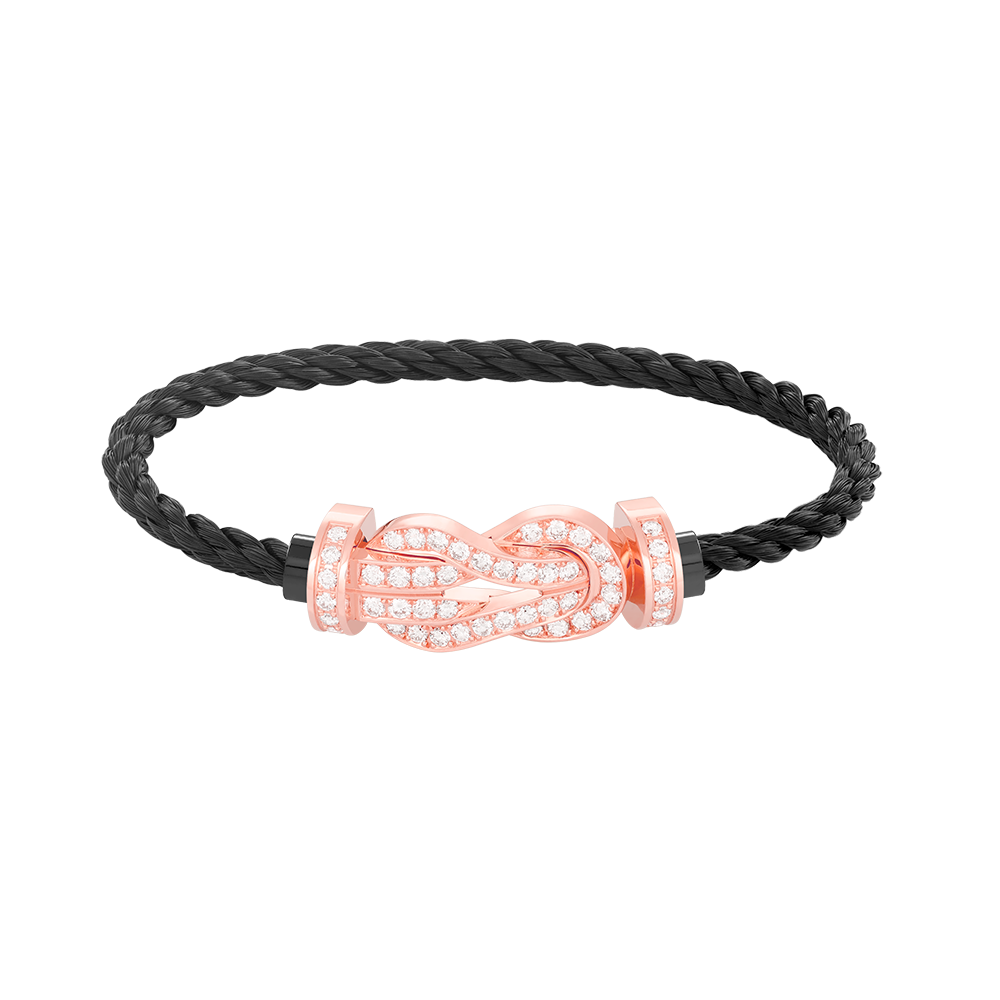 [CharmAmor]CHANCE LARGE 8 FIGURE BUCKLE FULL DIAMOND BRACELET ROSE GOLD