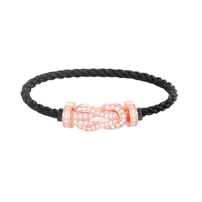 [CharmAmor]CHANCE LARGE 8 FIGURE BUCKLE FULL DIAMOND BRACELET ROSE GOLD