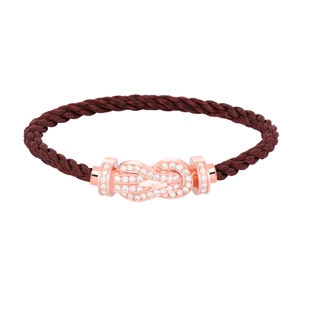 [CharmAmor]CHANCE LARGE 8 FIGURE BUCKLE FULL DIAMOND BRACELET ROSE GOLD
