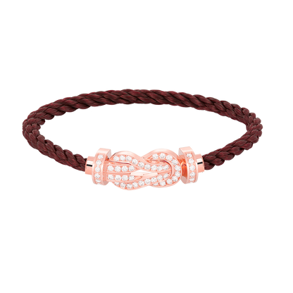 [CharmAmor]CHANCE LARGE 8 FIGURE BUCKLE FULL DIAMOND BRACELET ROSE GOLD
