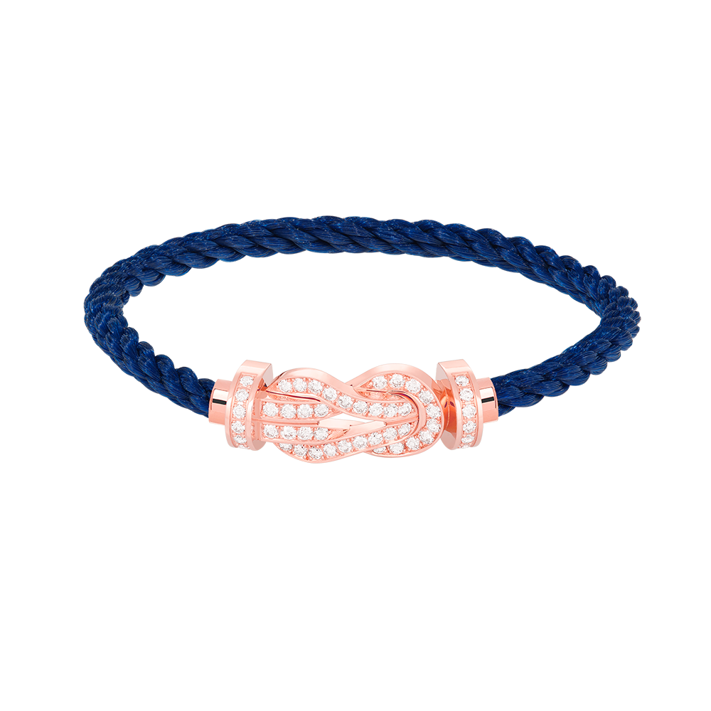 [CharmAmor]CHANCE LARGE 8 FIGURE BUCKLE FULL DIAMOND BRACELET ROSE GOLD