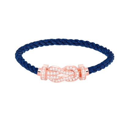 [CharmAmor]CHANCE LARGE 8 FIGURE BUCKLE FULL DIAMOND BRACELET ROSE GOLD